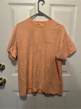 Simply Southern Peach Short Sleeve Tee with Small Chest Logo